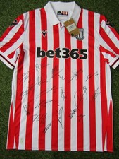 Stoke City Shirt Hand Signed by 2025/2026 Squad - 18 Autographs - Thomas, Robins