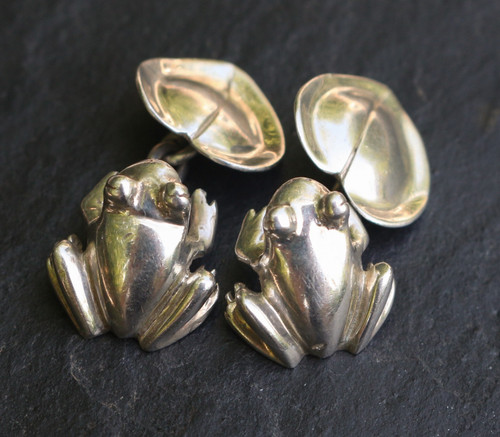 Sterling silver frog lily - silver, &