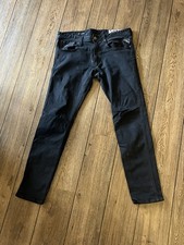 REPLAY Black Anbass Jeans 34 Waist 32 Long