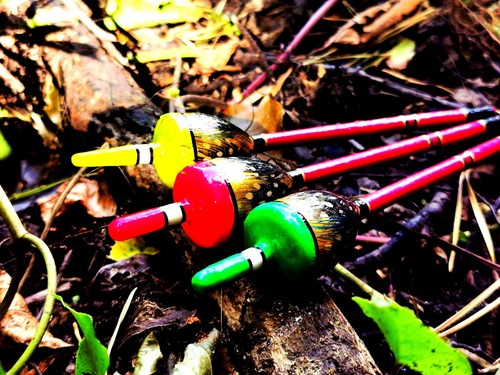 Handmade perch bobbers - handmade,