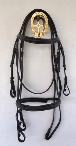 Leather padded cavesson - cavesson, bridle
