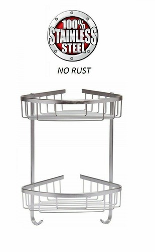 Stainless steel corner shower - steel,