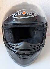 Suomy Full Face Dark Metal Motorbike Helmet S 55/56