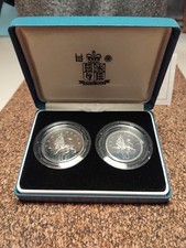 Royal Mint 1992 Silver Proof Ten Pence Two-Coin Set with COA.VGC.