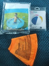 Kids Inflatable Beach Toys Set (3ring Pool, Beach Ball& Ring)