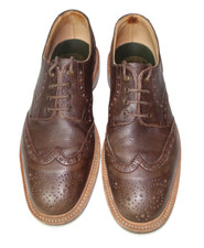 £229 NPS SOLOVAIR BENCH MADE COUNTRY BROGUE NORTHHAMPTON MADE UK 8 IT 42 LEATHER