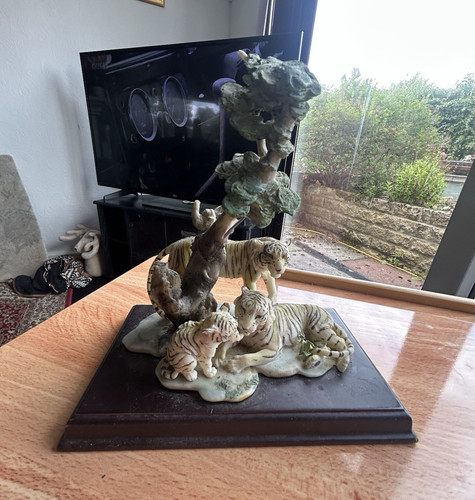 Tiger family figurine resin - tiger,