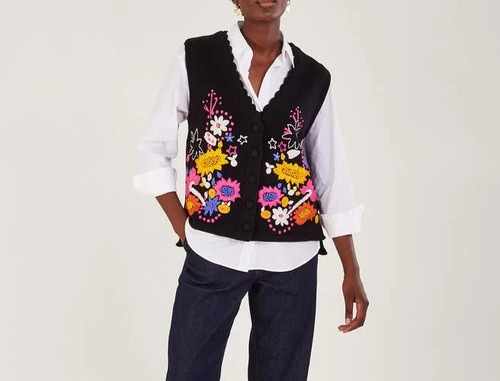 Monsoon embellished waistcoat - embellished,