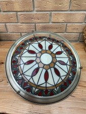Tiffany Style Uplighter Glass Ceiling Shade