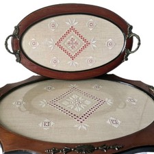 Set Of 2 Vintage Lefkara Trays