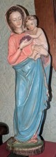 Vintage Madonna & Child Statue  32 cm Hand Painted Figure Lovely Detail Heavy