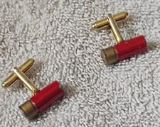 Vintage Cufflinks Shotgun Bullet Cartridge Hunting Used