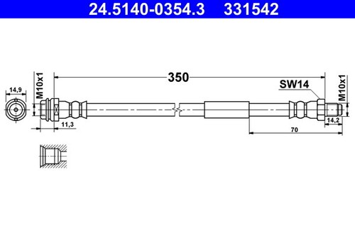 Brake hose ate 5140 - brake,
