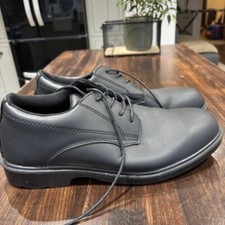 TUF Pro Black Safety Shoes Leather/Fabric Upper Steel Toe UK Size 9 New No Box