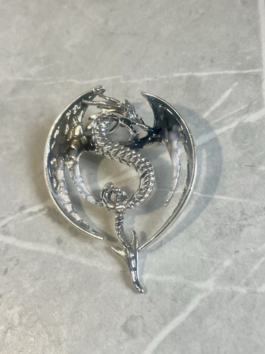 Black silver mythical dragon - silver,