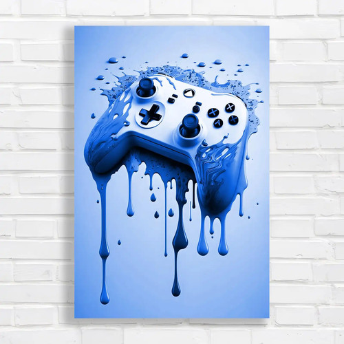 Vibrant gaming controller blue - gaming,