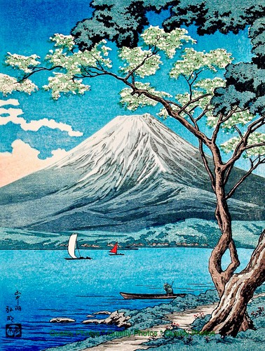 Mount fuji from lake - mount,