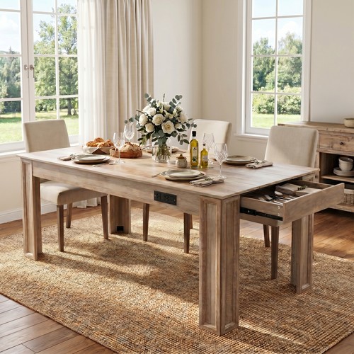 Farmhouse dining table usb - table,