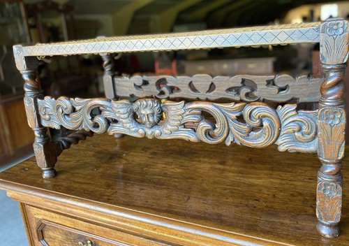Jacobean style carved oak - oak, long
