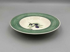 Wedgwood Sarah's Garden - Green Border 9" Rimmed Soup Bowl.