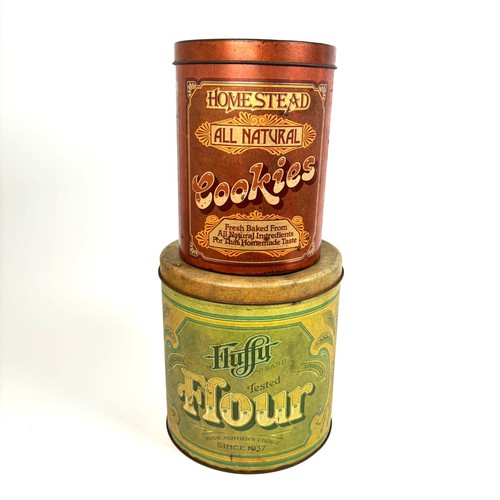 Vintage tin fluffy flour - x2,