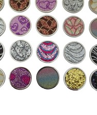 33mm INTERCHANGEABLE GLITTER COINS Compatible Mi Moneda/Milano/Keepers Gift+Bag