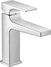 hansgrohe Metropol Basin Tap 110 with Lever Handle - Push-Open Waste, chrome