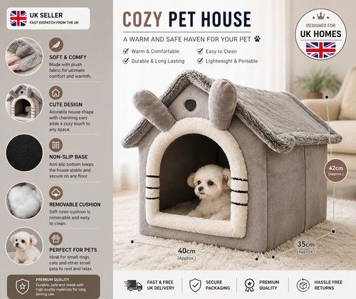 Soft warm dog house - soft, bed