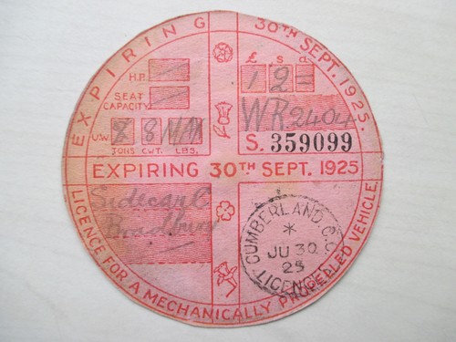 Tax disc old vintage vehicle - -,