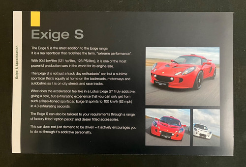 Lotus exige technical - s,
