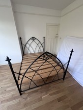 Cast Iron Black Gothic Double Bed
