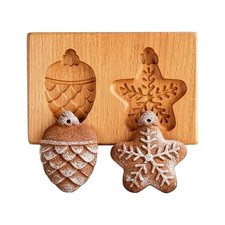 Christmas Wooden Cookie Mold
