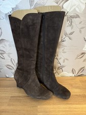 Gabor Long Brown Suede Boots