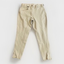 On Course Cotton/Lycra Horse Riding Jodhpurs Womens W30-L25 Beige Trousers.