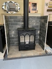 FIREPLACE CHAMBER - Ideal for Stoves - In GREY BRICK PORCELAIN TILE - RRP £449!