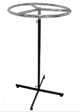 CLOTHES RAIL R23 27 inch DIAMETER ADJUSTABLE HEIGHT CIRCULAR GARMENT BLACK