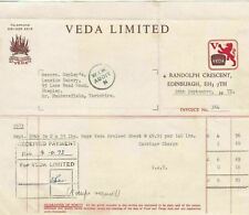 VEDA Limited Edinburgh 1973 Bags of Bruised Wheat Invoice/ Receipt Ref 34149