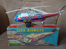 SY Toys Japan vintage City Airways Sikorsky Helicopter tinplate boxed