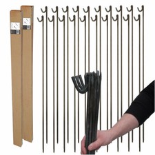 STRONG METAL BARRIER FENCING PINS STAKES POSTS x 20 Builder Event Garden Project