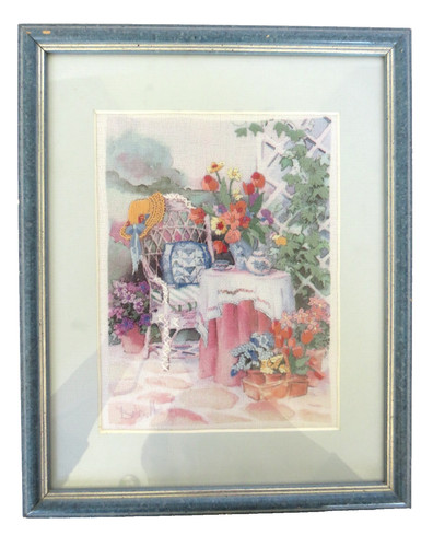 Vintage crewel embroidery - vintage,