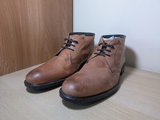 MENS TAN LEATHER M&S AUTOGRAPH SZ 10.5 LACE UP CHUKKA BOOTS