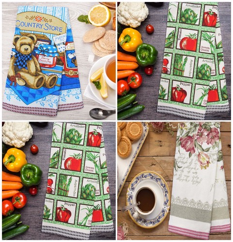 Pack printed tea towels - of,