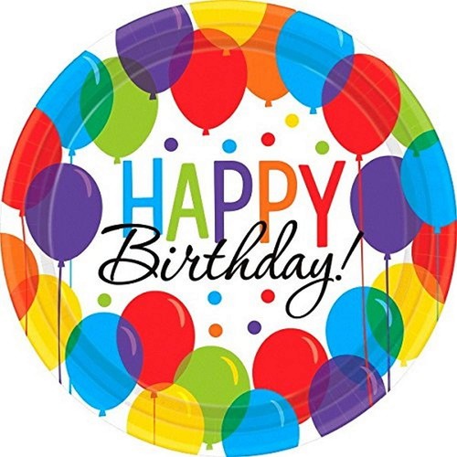 Happy birthday paper - happy, plates