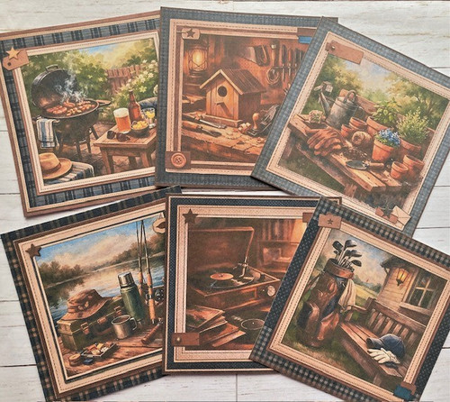 Male hobby card - 6, toppers