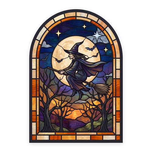 Halloween witch moon arch - witch,
