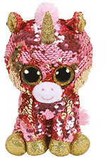 TY beanie flippable sunset the unicorn flippy sequin soft toy 12 inch