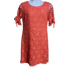 NWT Dressbarn coral crochet