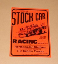 1982 Northampton Brisca F1 stock cars, Hot Rods & Ministox programme, 8 August