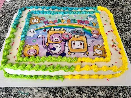 Lankybox edible cake - edible, topper