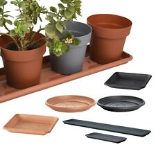 Flowerpot Saucer Drip Tray Plant Base Square Round Rectangle Terracotta Grey